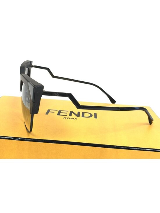 Fendi FF0149/S 8079O 54mm Geometric Cat Eye Sunglasses Black / Blue Gradient